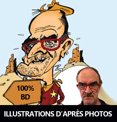 caricature couleur d'après photo